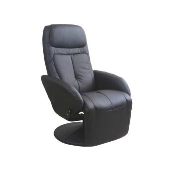 Fotoliu Optima culisant, sistem reglabil, piele ecologică, 77x80x101 cm, negru Fotoliu Optima culisant, sistem reglabil, piele ecologică, 77x80x101 cm, negru