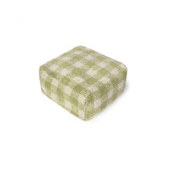 Fotoliu puf pentru copii verde Vichy – Lorena Canals