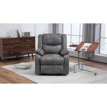 Fotoliu recliner manual Dumas, confort ergonomic, material textil tehnic rezistent, funcție rabatare, 86x93.5-157.5x98.5 cm, gri Fotoliu recliner manual Dumas, confort ergonomic, material textil tehnic rezistent, funcție rabatare, 86x93.5-157.5x98.5 cm, gri