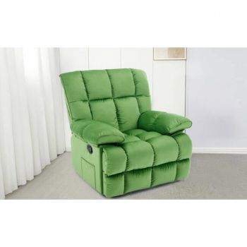 Fotoliu Recliner Relax, funcție rabatabilă, suport picioare integrat, tapițerie textilă premium, 100x106x107 cm, Verde Fotoliu Recliner Relax, funcție rabatabilă, suport picioare integrat, tapițerie textilă premium, 100x106x107 cm, Verde