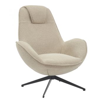 Fotoliu rotativ Flago  boucle stofa bej 85x88x104cm Fotoliu rotativ Flago  boucle stofa bej 85x88x104cm