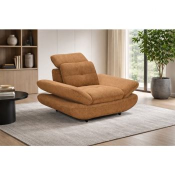 Fotoliu Strategos, spătar reglabil, cadru lemn și poliuretan, 128x118x83-100 cm, personalizabil, diverse culori