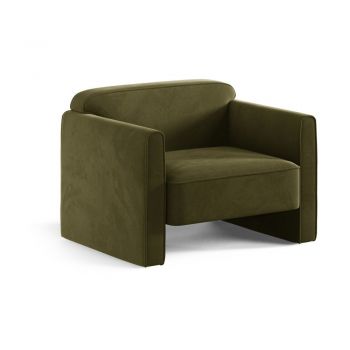 Fotoliu verde cu tapițerie din catifea Abby – Micadoni