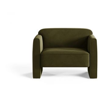 Fotoliu verde cu tapițerie din catifea Abby – Micadoni