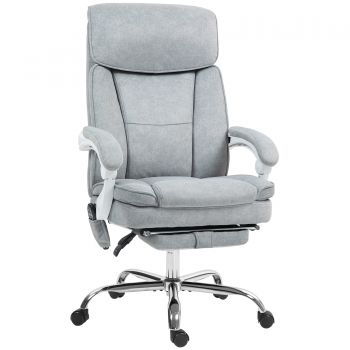 HOMCOM Scaun de Birou cu Masaj prin Vibrații, Roți Pivotante și Înălțime Reglabilă, 66x60x113-121 cm, Gri | Aosom Romania HOMCOM Scaun de Birou cu Masaj prin Vibrații, Roți Pivotante și Înălțime Reglabilă, 66x60x113-121 cm, Gri | Aosom Romania