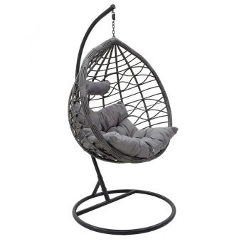 Hudson leagan agatat metal-pp-perna, Gri, 109x119x195 cm