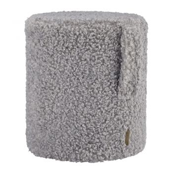 Taburet gri cu tapițerie din țesătură bouclé Teddy – Blomus