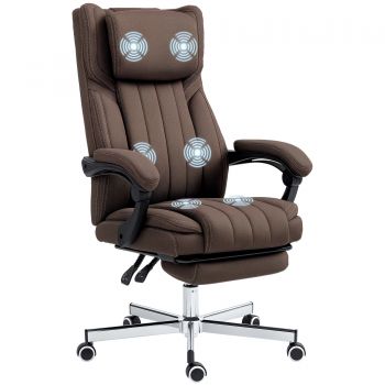 Vinsetto Scaun de Masaj cu 6 Puncte de Masaj cu Înălțime Ajustabilă Telecomandă Suport pentru Picior și Suport pentru Cap Maro Închis | Aosom Romania Vinsetto Scaun de Masaj cu 6 Puncte de Masaj cu Înălțime Ajustabilă Telecomandă Suport pentru Picior și Suport pentru Cap Maro Închis | Aosom Romania