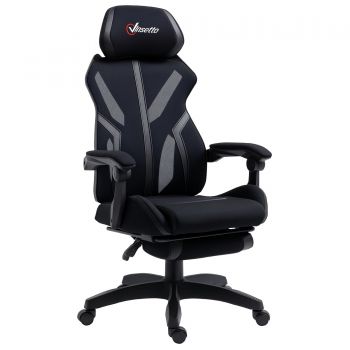 Vinsetto Scaun Gaming cu Suport pentru Picior Retractabil Scaun de Birou Rotativ Reclinabil cu Suport pentru Cap și Înălțime Ajustabilă 65x65x119-129 cm Negru | Aosom Romania Vinsetto Scaun Gaming cu Suport pentru Picior Retractabil Scaun de Birou Rotativ Reclinabil cu Suport pentru Cap și Înălțime Ajustabilă 65x65x119-129 cm Negru | Aosom Romania