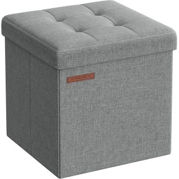 Cufar depozitare Ottoman Gri Songmics 30x30x30 cm