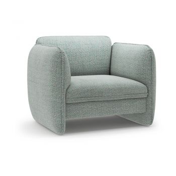 Fotoliu albastru cu tapiÈu009Berie din chenille Georgia âu0080Micadoni