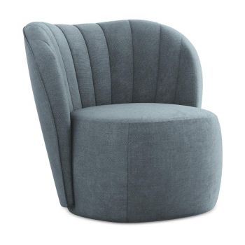 Fotoliu albastru cu tapiÈu009Berie din chenille Keloa âu0080Makamii