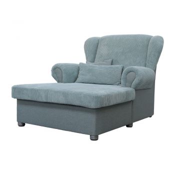 Fotoliu albastru prÄu0083fuit cu tapiÈu009Berie din catifea reiatÄLord âu0080Ropez