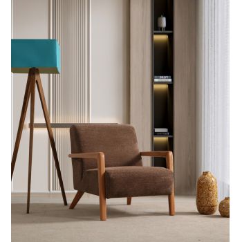 Fotoliu, Atelier del Sofa, 560ARE1749, Lemn de fag / PAL, Maro