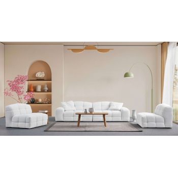 Fotoliu, Atelier del Sofa, 560ARE5206, Lemn de fag / PAL, Alb