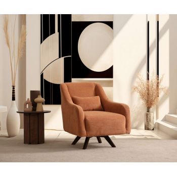 Fotoliu, Atelier del Sofa, 560ARE5214, Lemn;PAL, Portocaliu/Negru