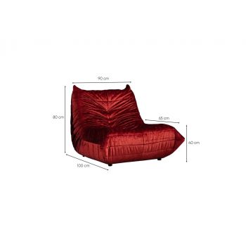 Fotoliu, Atelier del Sofa, 560ARE5226, PAL, Rosu