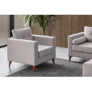 Fotoliu, Atelier del Sofa, 752EST1709, Frame: 70% HORNBEAM/30% MELAMINE COATED CHIPBOARD, Crem