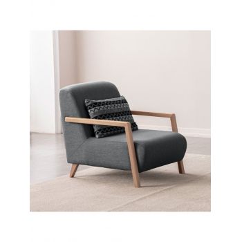 Fotoliu, Atelier del Sofa, 752EST1710, Frame: 70% HORNBEAM/30% MELAMINE COATED CHIPBOARD, Antracit