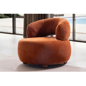 Fotoliu, Atelier del Sofa, 752EST1718, Frame: 70% HORNBEAM/30% MELAMINE COATED CHIPBOARD, Caramiziu