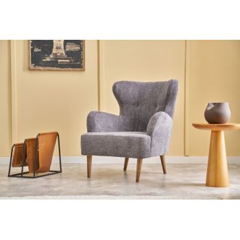 Fotoliu, Atelier del Sofa, 825BLC2371, Lemn de carpen, Gri