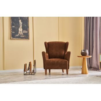 Fotoliu, Atelier del Sofa, 825BLC2374, Lemn de carpen, Maro / Cupru