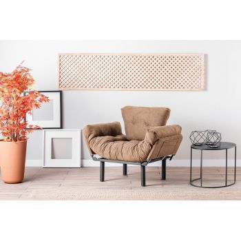 Fotoliu, Atelier del Sofa, 859FTN1755, Metal, Maro deschis