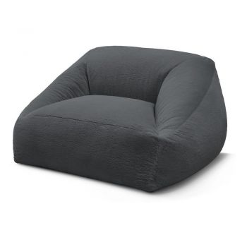 Fotoliu bean bag gri Ã®nchis cu tapiÈu009Berie din blanÄartificialÄLilibet âu0080Bobochic Paris