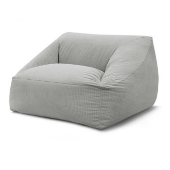 Fotoliu bean bag gri deschis cu tapiÈu009Berie din catifea reiatÄLilibet âu0080Bobochic Paris