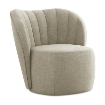 Fotoliu bej cu tapiÈu009Berie din chenille Keloa âu0080Makamii