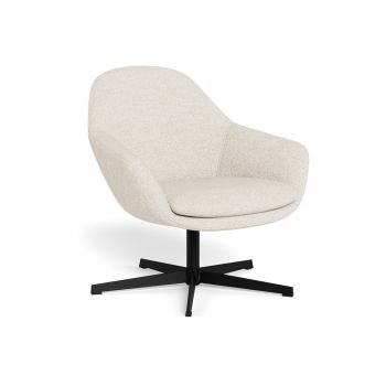 Fotoliu Claremore, Actona, 74x72x81 cm, rotativ, tesatura Boucle/otel, crem