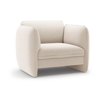 Fotoliu crem cu tapiÈu009Berie din catifea Georgia âu0080Micadoni