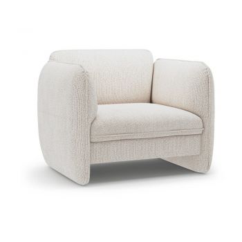 Fotoliu crem cu tapiÈu009Berie din chenille Georgia âu0080Micadoni