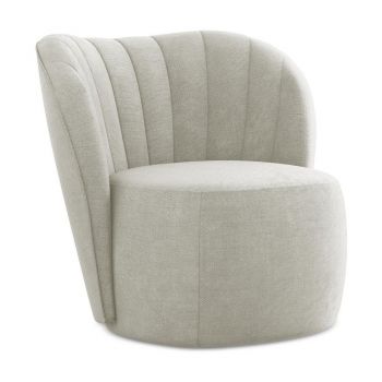 Fotoliu crem cu tapiÈu009Berie din chenille Keloa âu0080Makamii