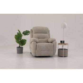 Fotoliu cu recliner, Atelier del Sofa, 752EST1505, Frame: 70% HORNBEAM/30% MELAMINE COATED CHIPBOARD, Crem