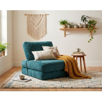 Fotoliu extensibil, Mauro Ferretti, Faster, 80x100x80 cm, ambalat vidat, poliester/burete, turcoaz