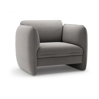 Fotoliu gri Ã®nchis cu tapiÈu009Berie din catifea Georgia âu0080Micadoni