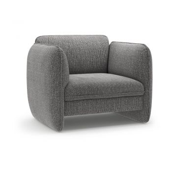 Fotoliu gri Ã®nchis cu tapiÈu009Berie din chenille Georgia âu0080Micadoni