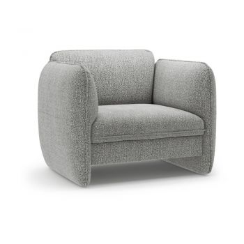 Fotoliu gri deschis cu tapiÈu009Berie din chenille Georgia âu0080Micadoni