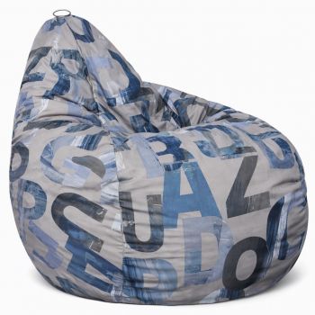 Fotoliu puf copii, Nirvana Light, Material Textil - Army Scrabble