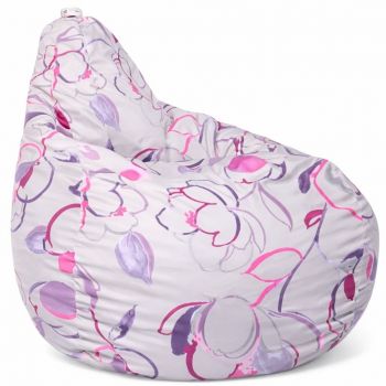 Fotoliu puf copii, Nirvana Light, Material Textil - Flower Buds