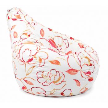 Fotoliu puf copii, Nirvana Light, Material Textil - Lively Blossom