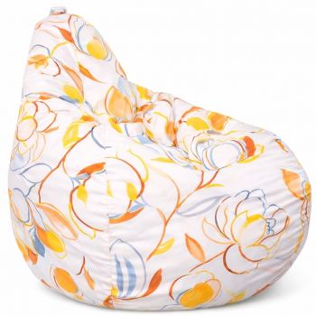 Fotoliu puf copii, Nirvana Light, Material Textil - Lively Blossom