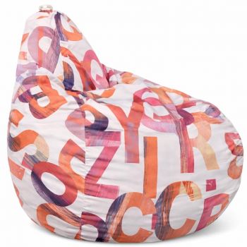 Fotoliu puf copii, Nirvana Light, Material Textil - Scarlet Letters