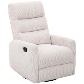 Fotoliu Relax din metal, textil, bej