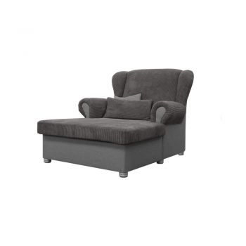 Fotoliu taupe cu tapiÈu009Berie din catifea reiatÄLord âu0080Ropez