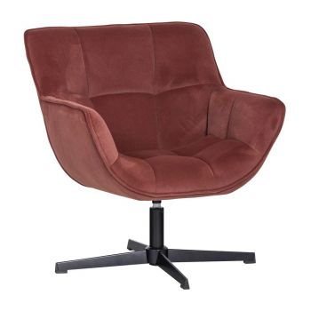 Fotoliu teracotÄpivotant cu tapiÈu009Berie din catifea Wibo âu0080WOOOD