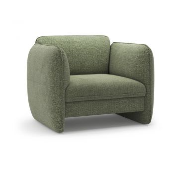 Fotoliu verde cu tapiÈu009Berie din chenille Georgia âu0080Micadoni