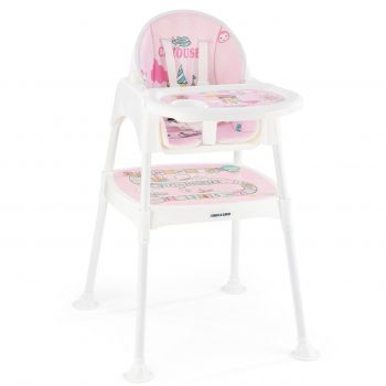 Scaun de masa bebelusi Carousel Roz 86x55 cm