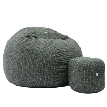 Set Fotoliu King Size cu Otoman (suport picioare), Material Textil - Nordic Field